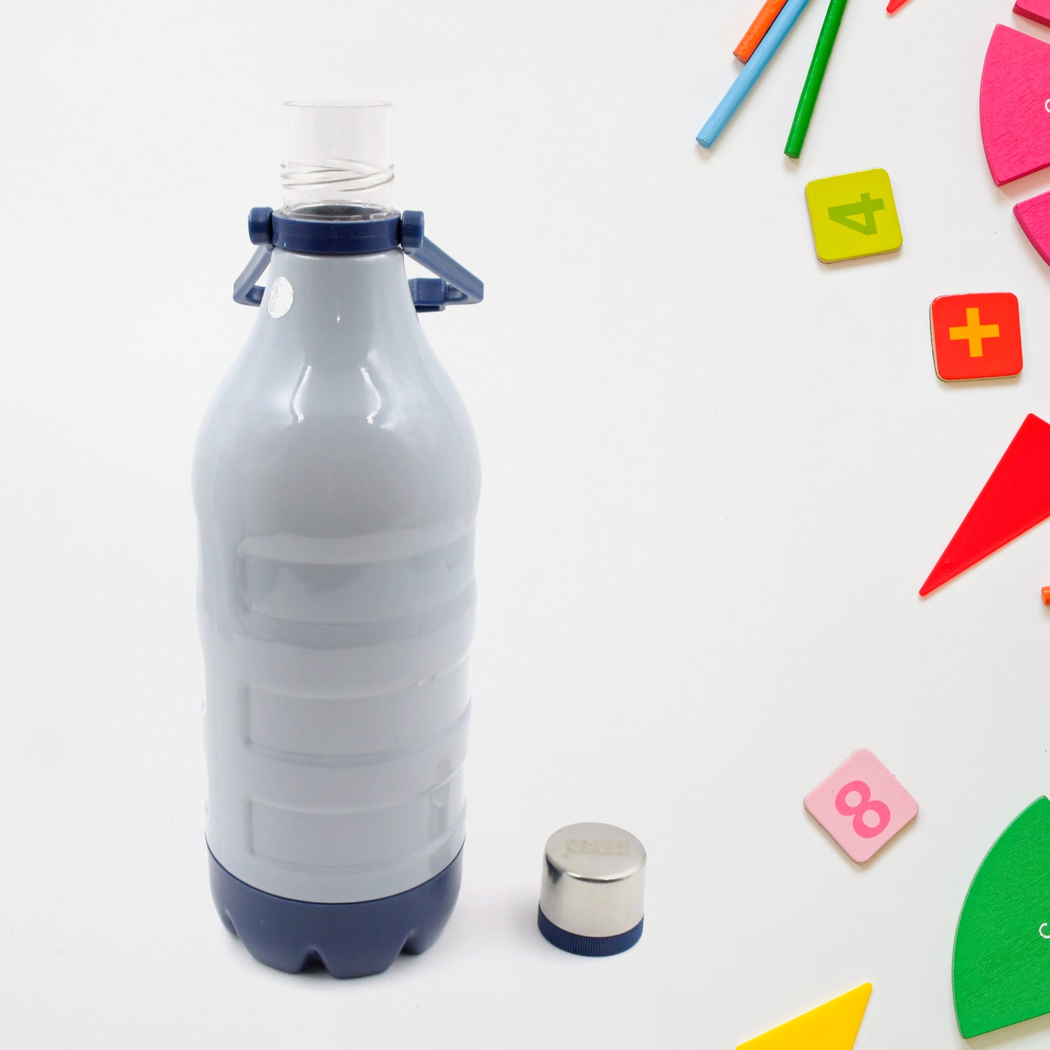 Plastic Sports Insulated Water Bottle with Handle Easy to Carry High Quality Water Bottle, BPA-Free & Leak-Proof! for Kids' School, For Fridge, Office, Sports, School, Gym, Yoga (1 Pc, 1500ML, 2200ML) Plastic Sports Insulated Water Bottle with Handle Easy to Carry High Quality Water Bottle, BPA-Free & Leak-Proof! for Kids' School, For Fridge, Office, Sports, School, Gym, Yoga (1 Pc, 1500ML, 2200ML)